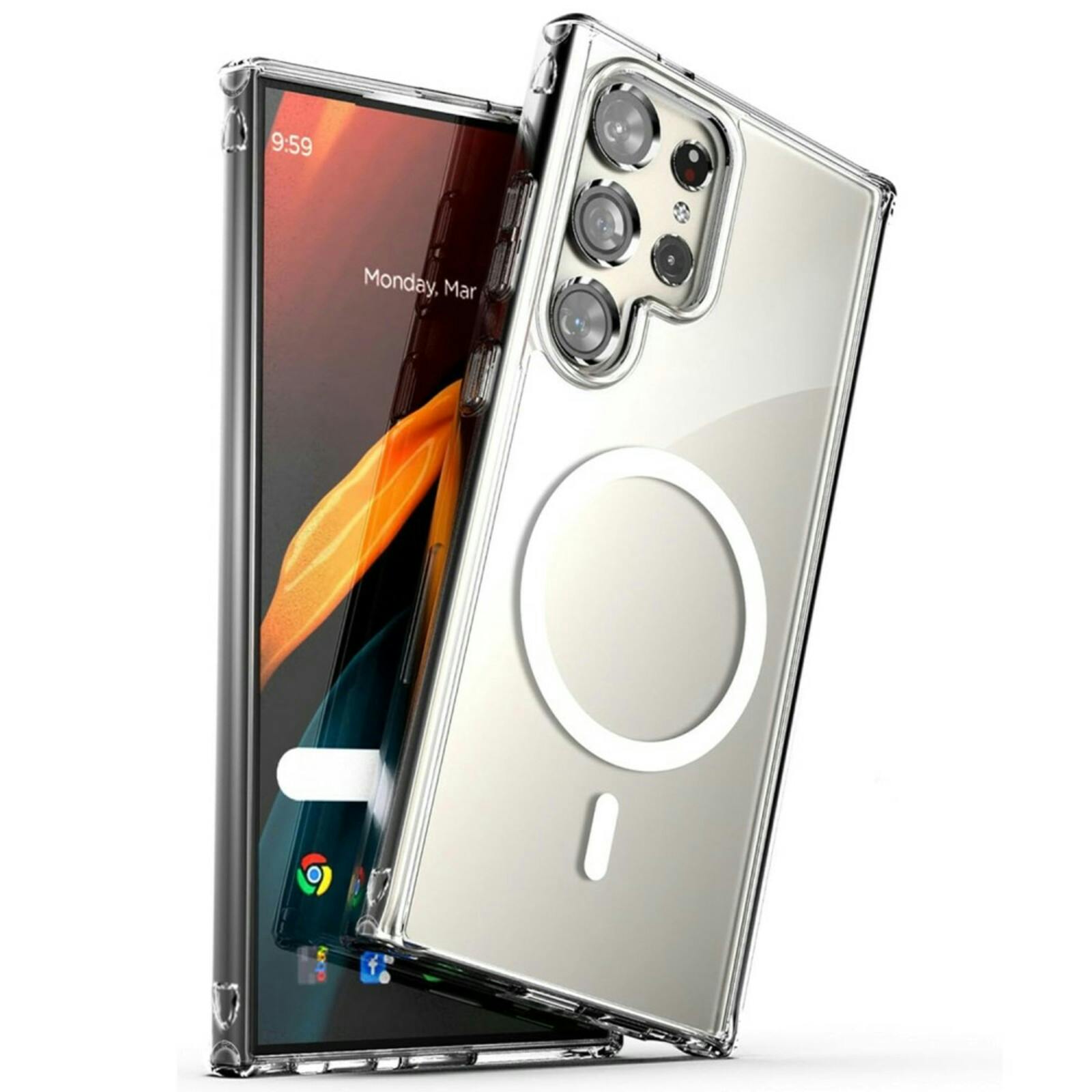 Vili Samsung Galaxy S24 Ultra MAG-C Premium Cover Transparant