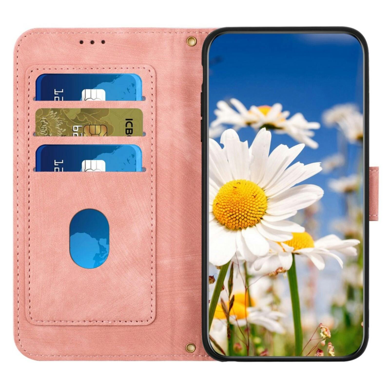 Mocaa Apple iPhone 16e Floral Series Bookcase Roze