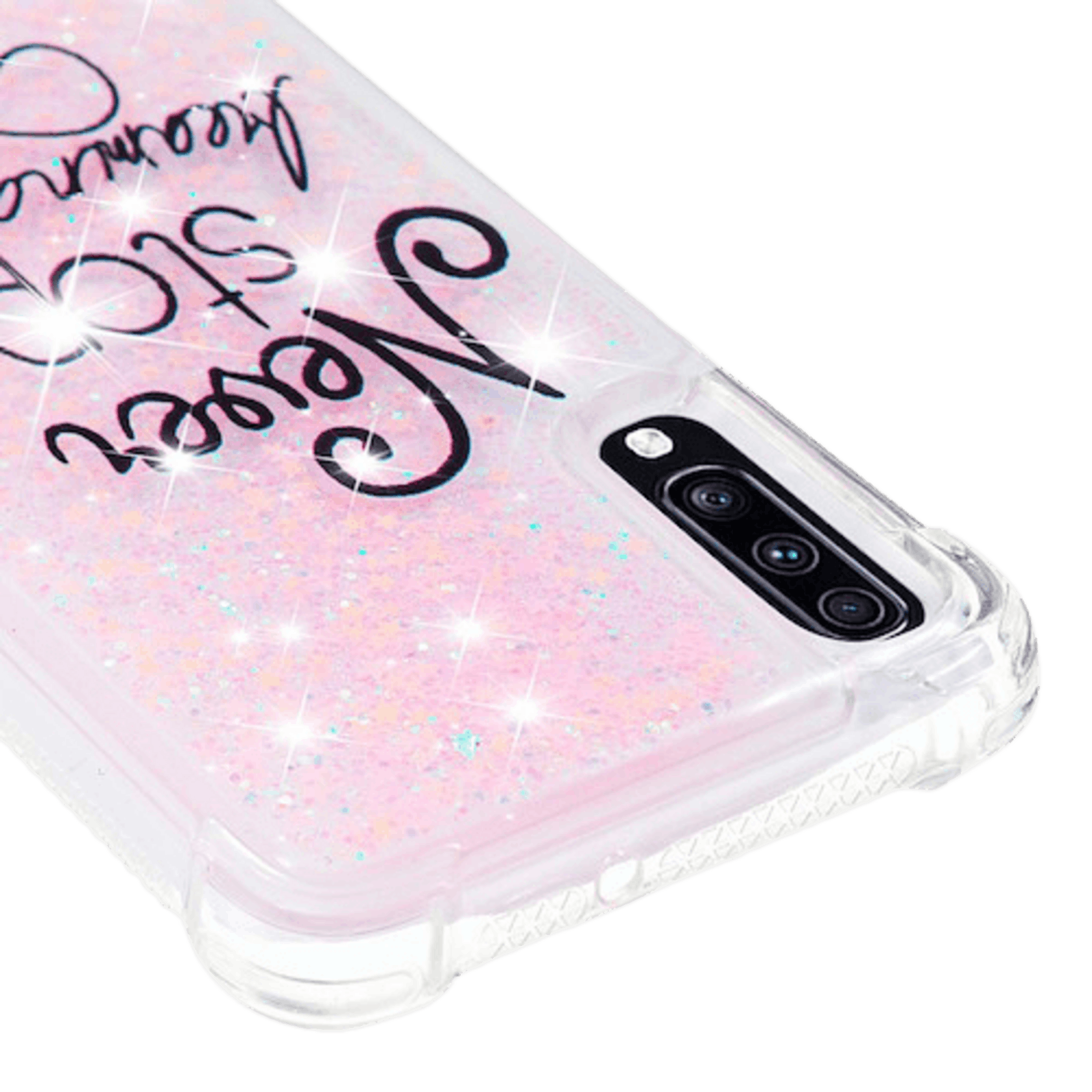 Mocaa Samsung Galaxy A70 Shockproof Hoesje Never Stop Dreaming Meerkleurig