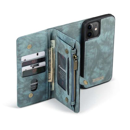 Caseme iPhone 12 Mini Wallet Case All in One Blue Green