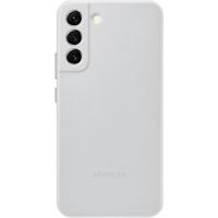 Samsung Galaxy S22 Plus Leren Hoesje Light Gray - Voorkant