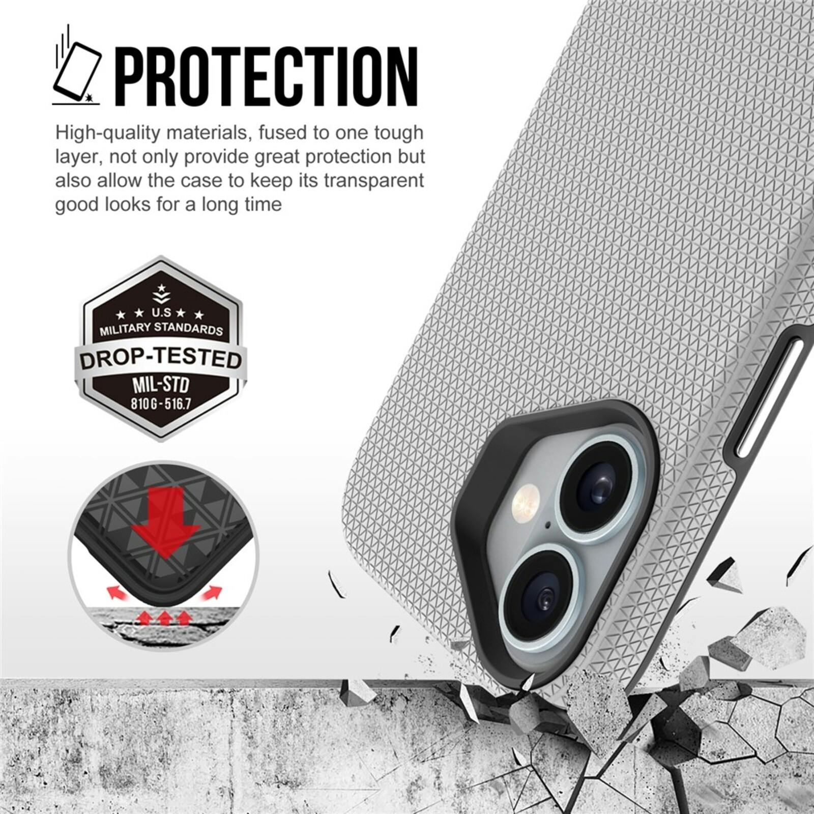 Mocaa Apple iPhone 17 Rugged MagSafe Hoesje Zilver