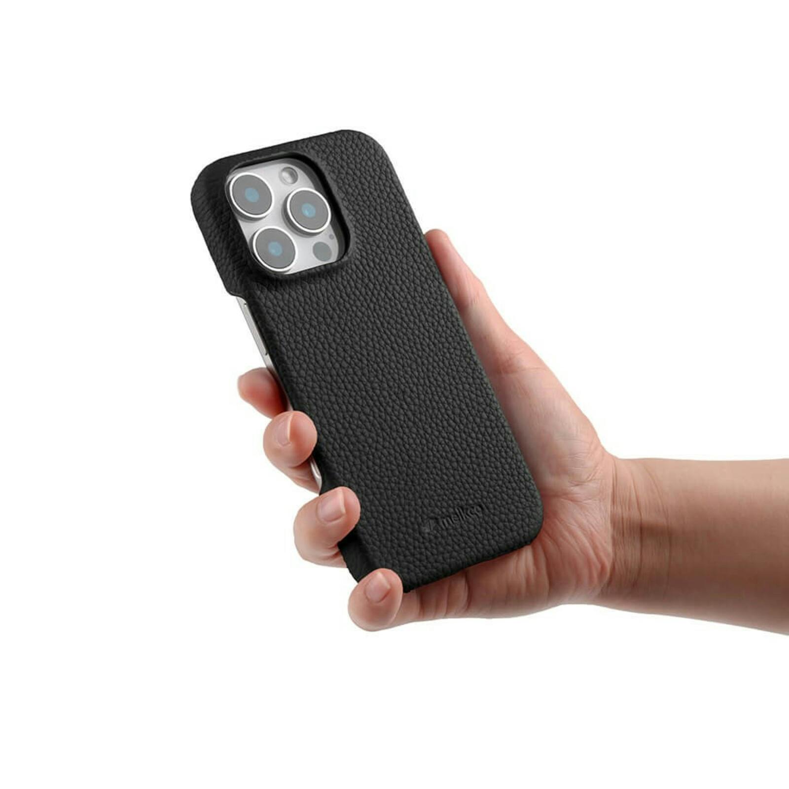 Melkco Apple iPhone 16 Pro Max Leather MagSafe Cover Zwart