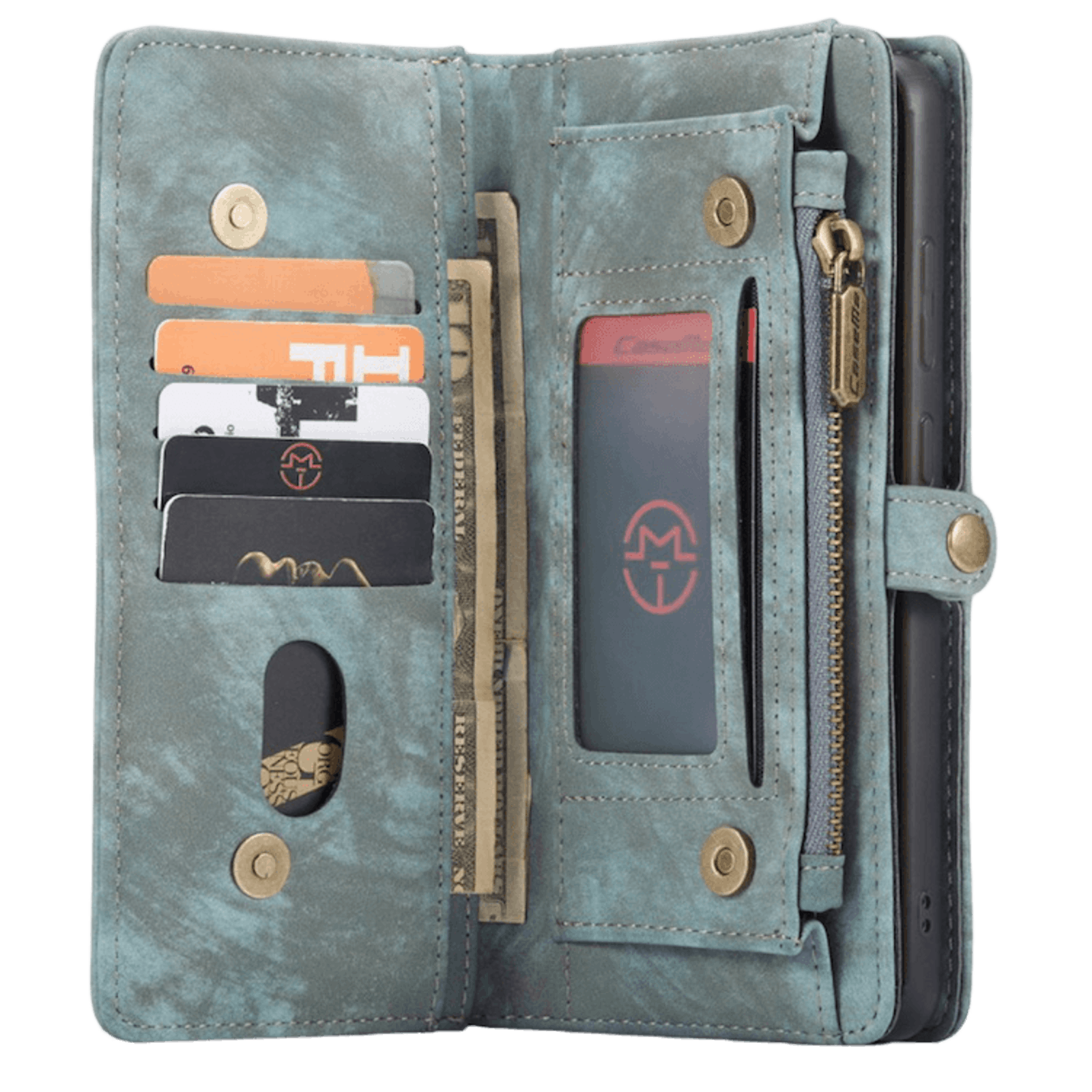 Caseme Samsung Galaxy S20 Ultra Vintage Bookcase Hoesje Blauw