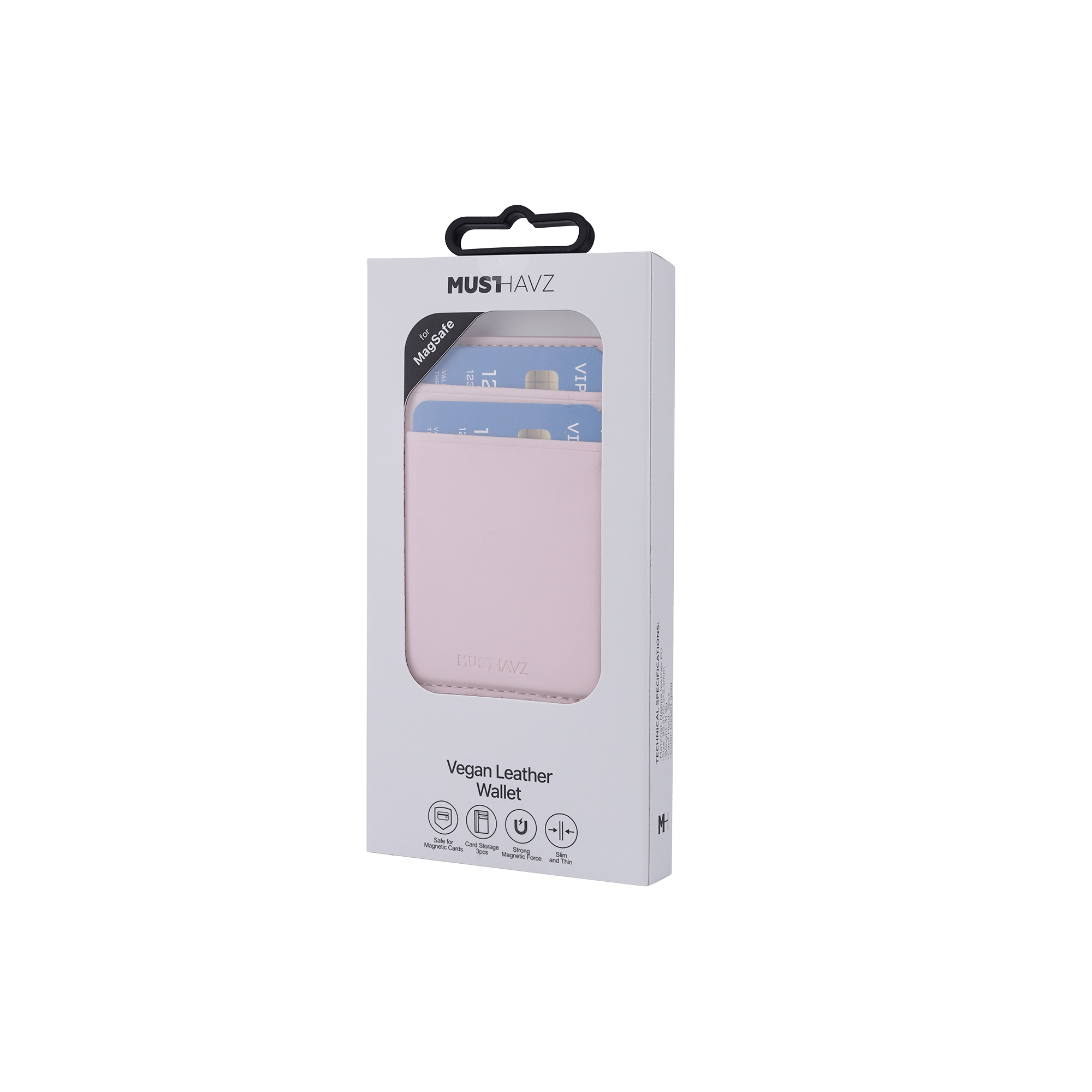 Musthavz MagSafe Vegan Leather Wallet Roze