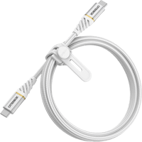 Otterbox USB-C naar USB-C Premium Gevlochten Kabel White - Voorkant