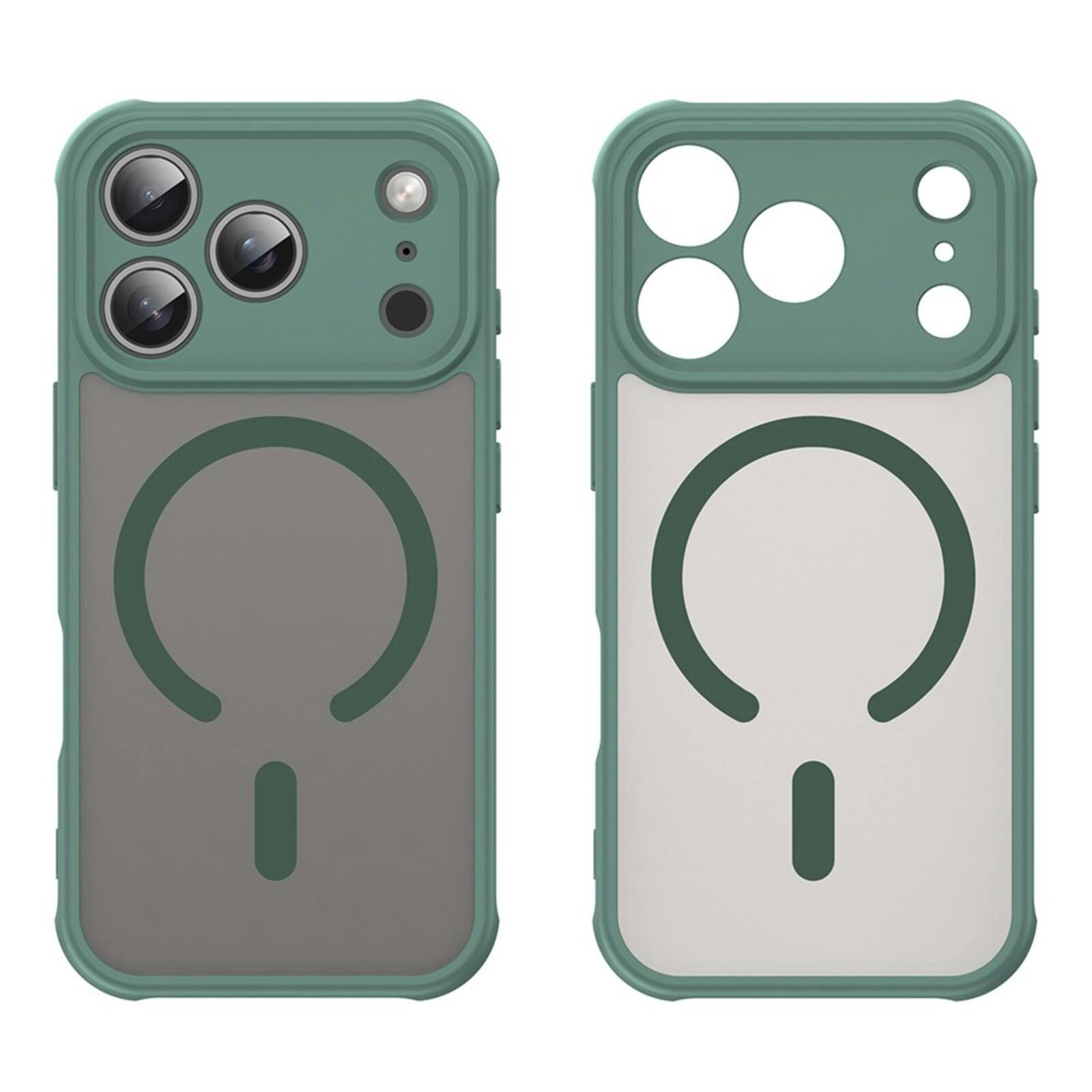 Mocaa Apple iPhone 17 Pro Slim Anti-Shock MagSafe Hoesje Groen