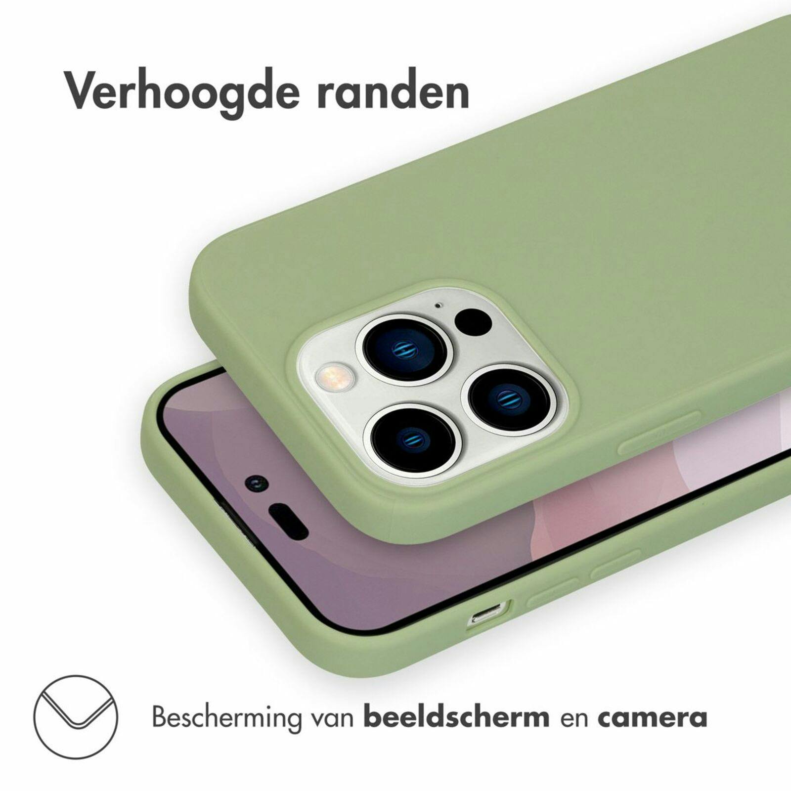 Kees iPhone 14 Pro Telefoonhoesje Olijfgroen