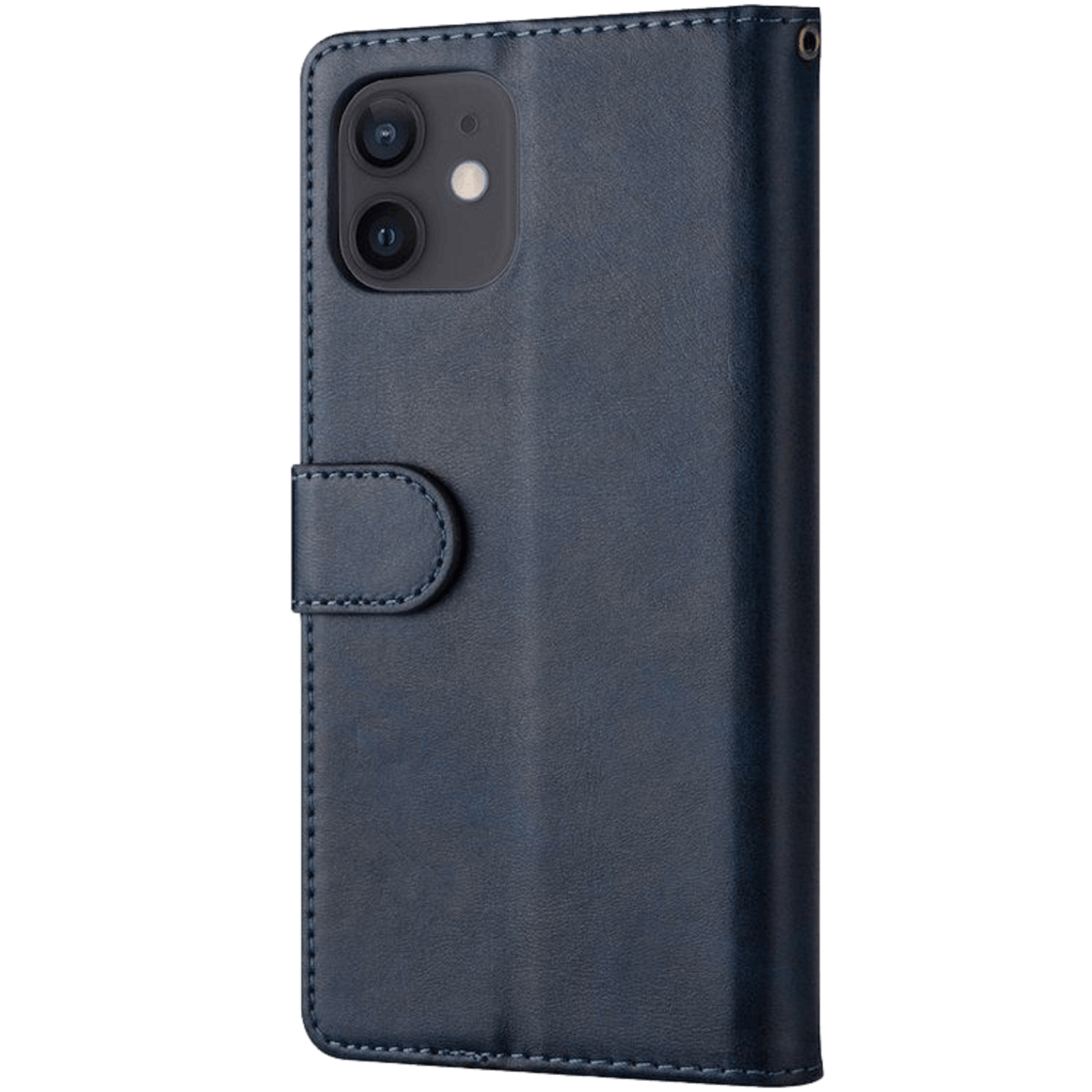 CaseBody iPhone 12 Mini Zipper Portemonnee Hoesje Blauw