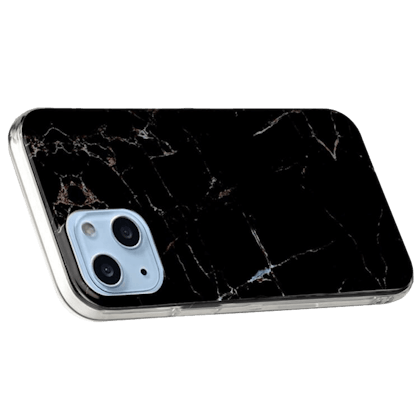 Mocaa iPhone 13 Marmer Telefoonhoesje Zwart