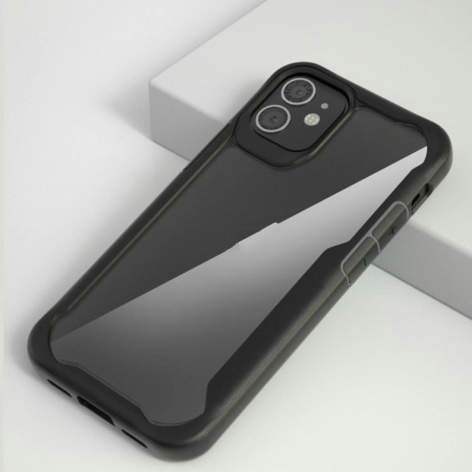 CaseBody iPhone 12 Pro Max Anti-Val Schokbestendig Slank Luxe Hoesje Zwart