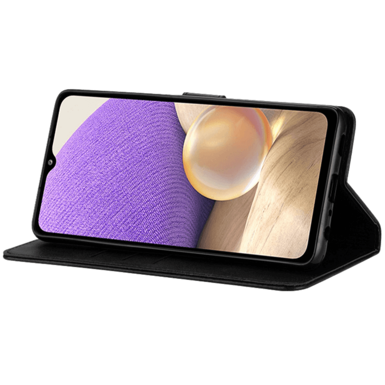 Gussim Samsung Galaxy A32 Booktype Beschermhoes Zwart