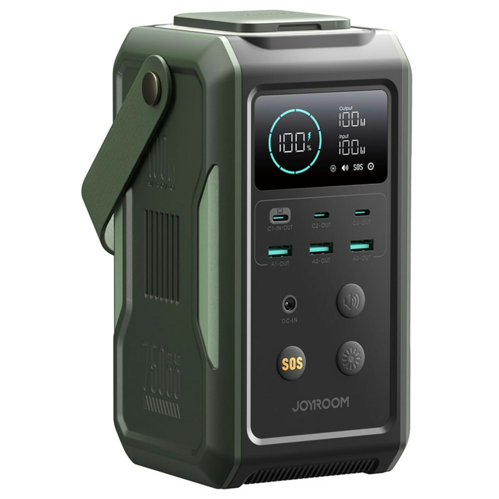 Joyroom 100W 75.000mAh Super Charge Outdoor Power Station Groen 75.000 mAh
