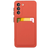 CaseBody Samsung Galaxy S21 FE Telefoonhoesje met Kaarthouder Rood