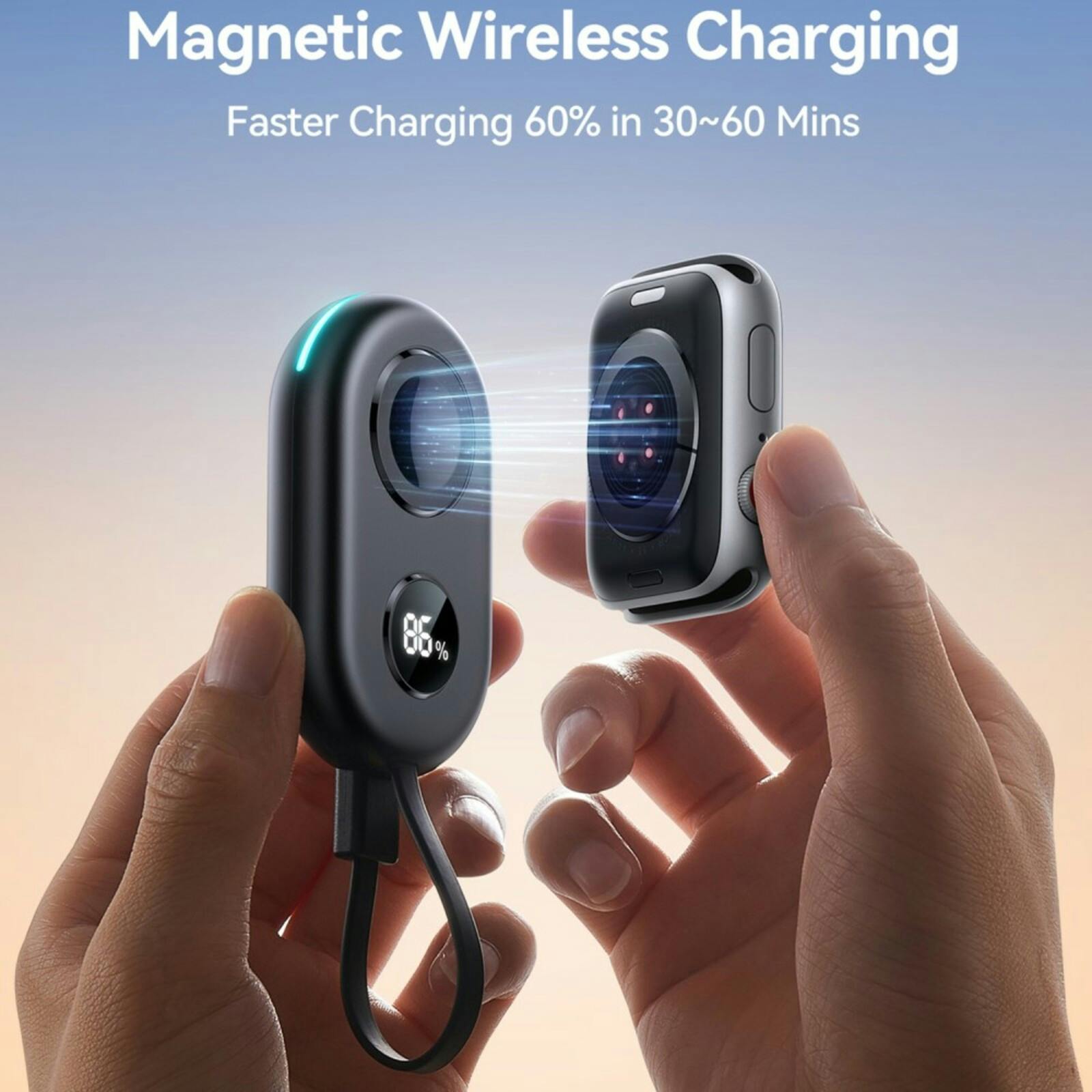 Joyroom 2.500 mAh Wireless Apple Watch Charger Zwart