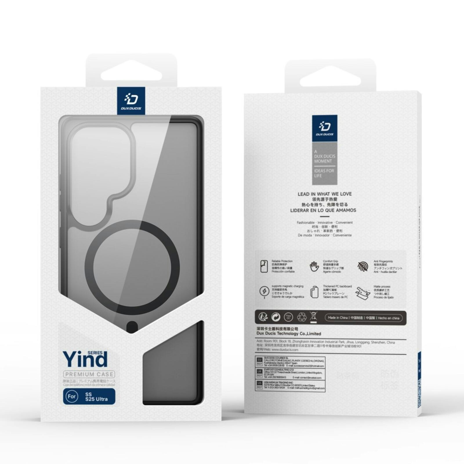 DUX DUCIS Samsung Galaxy S25 Ultra Mat MagSafe Hoesje Zwart