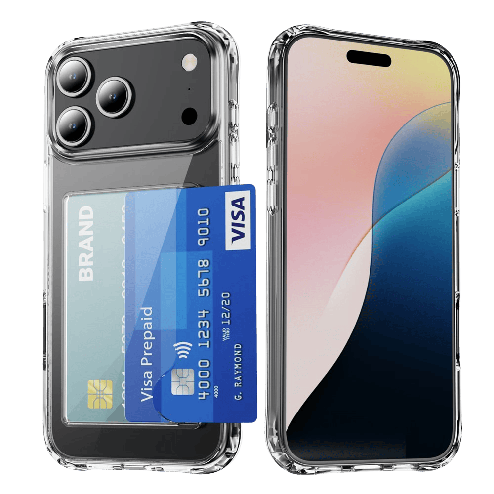 CaseBody Apple iPhone 17 Pro / 18 Pro Shockproof Hoesje met Pasruimte Transparant