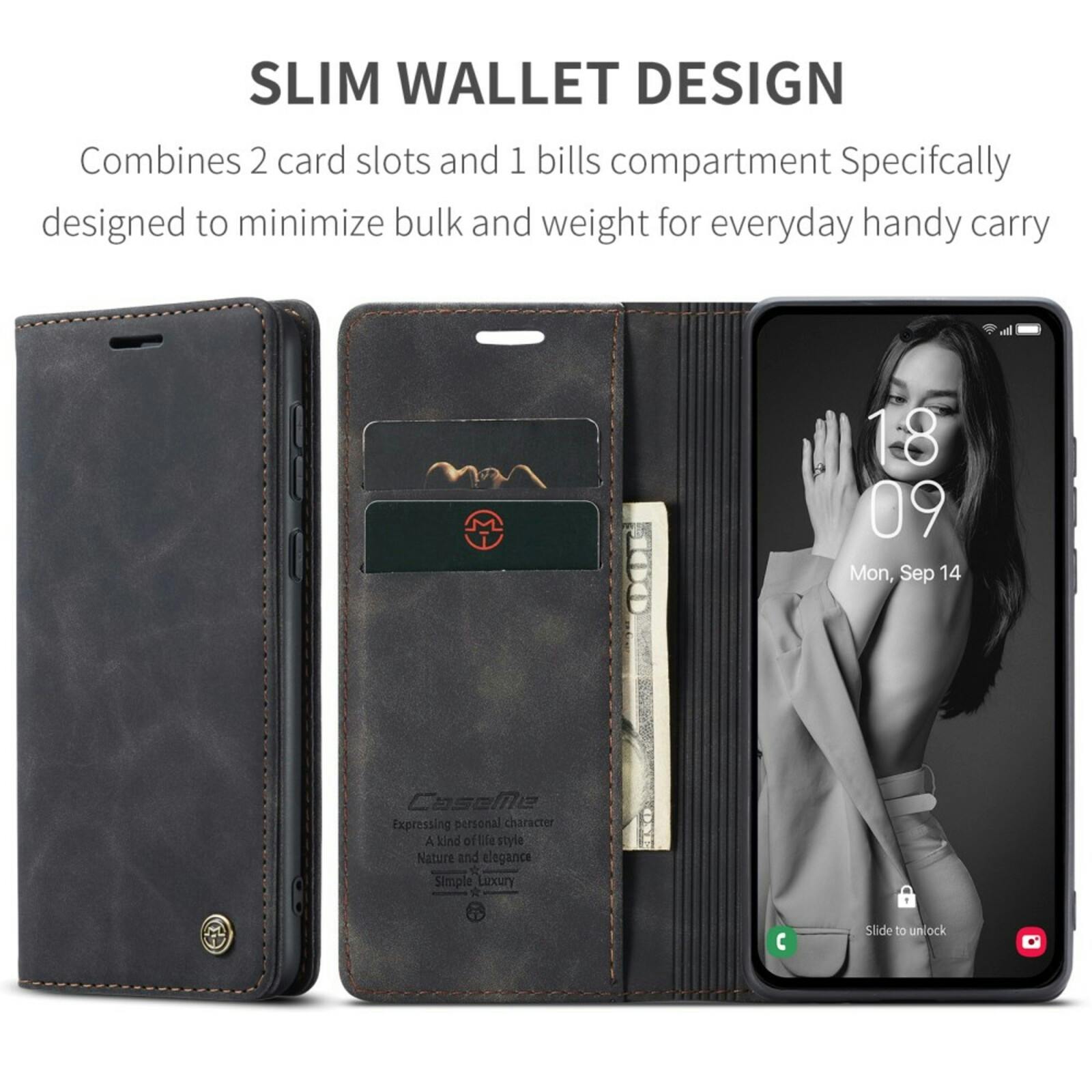 Caseme Samsung A35 Business Wallet Hoesje Zwart