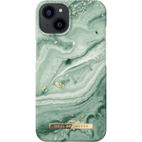 Ideal of Sweden iPhone 13 Fashion Hoesje Mint Swirl Marble - Voorkant