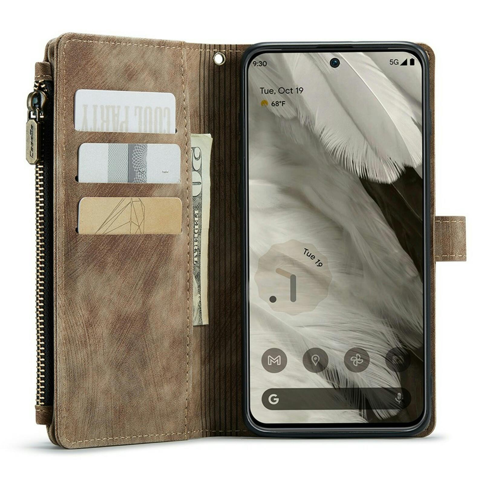 Caseme Google Pixel 8 Zipper Wallet Bruin