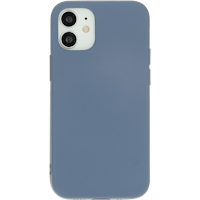 Mobiparts iPhone 12 (Pro) Siliconen Hoesje Royal Grey - Voorkant