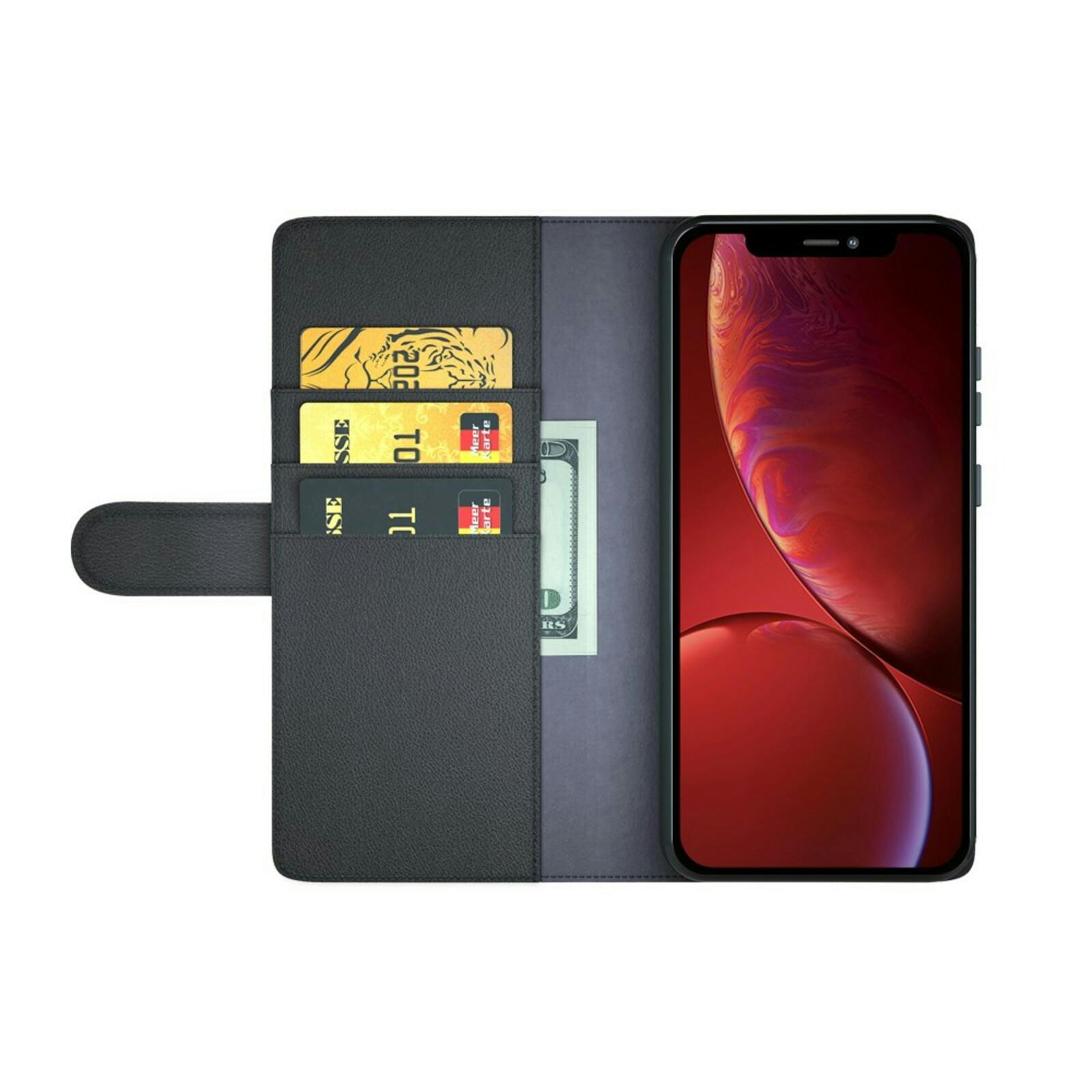 Fonexio iPhone 13 Luxe Lederen Book Case Zwart