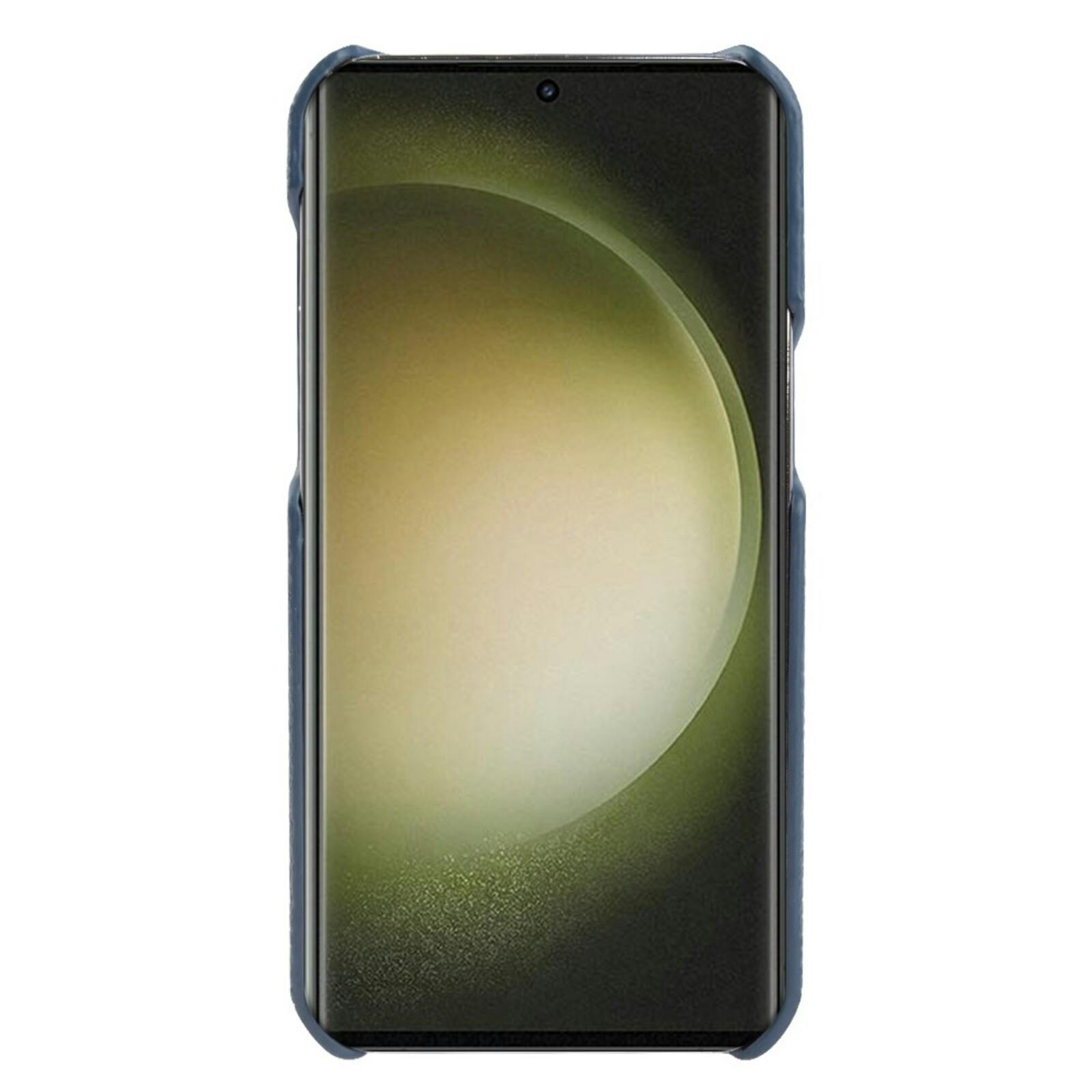 Fashion Samsung Galaxy S26 Ultra Magnetisch Hoesje Echt Leer Blauw