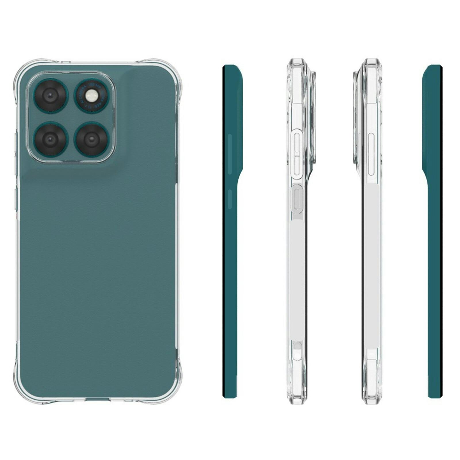 CaseBody Motorola Moto G67 Shockproof Hoesje Transparant