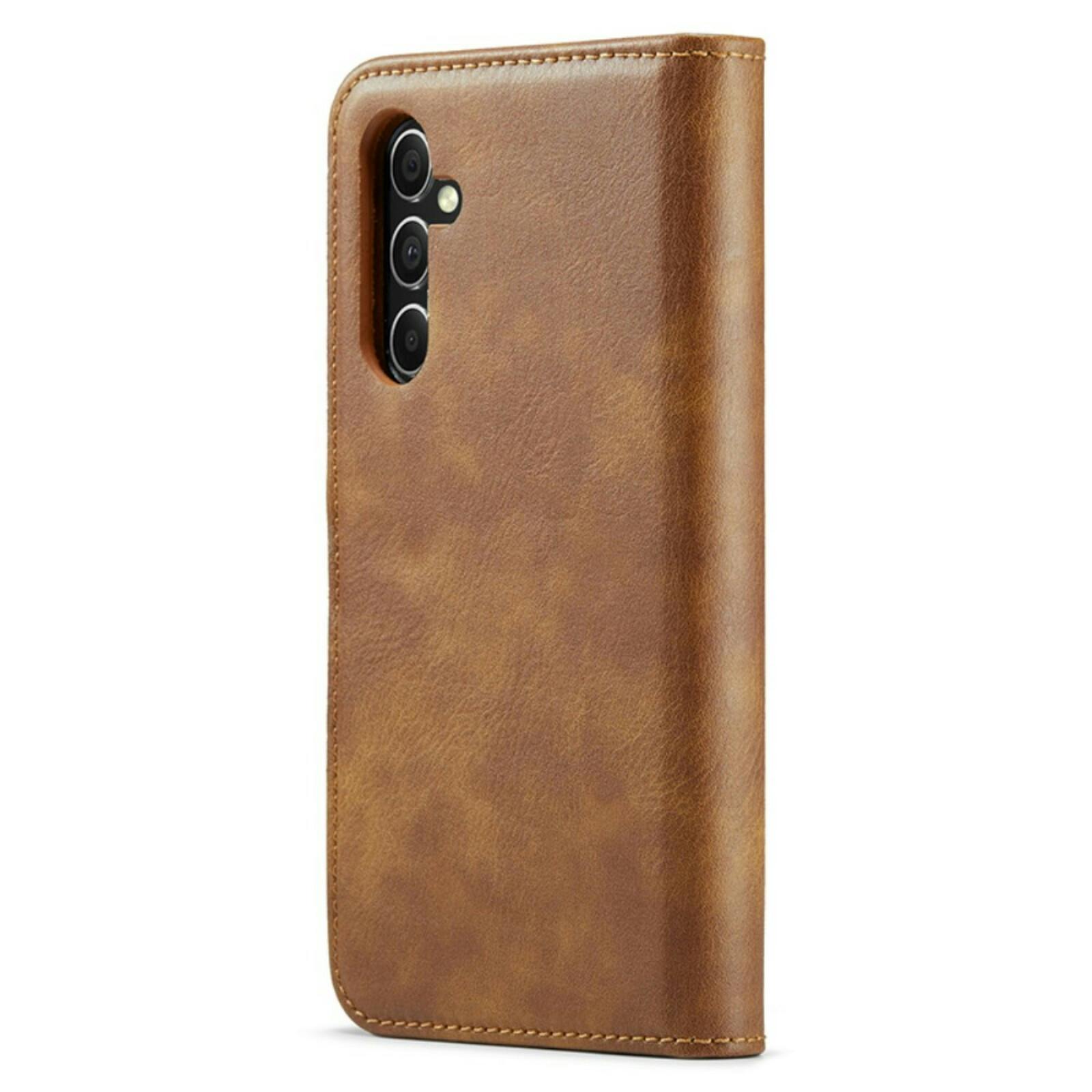 DG.MING Samsung S23 FE Lederen 2-in-1 Wallet en Hoesje Bruin