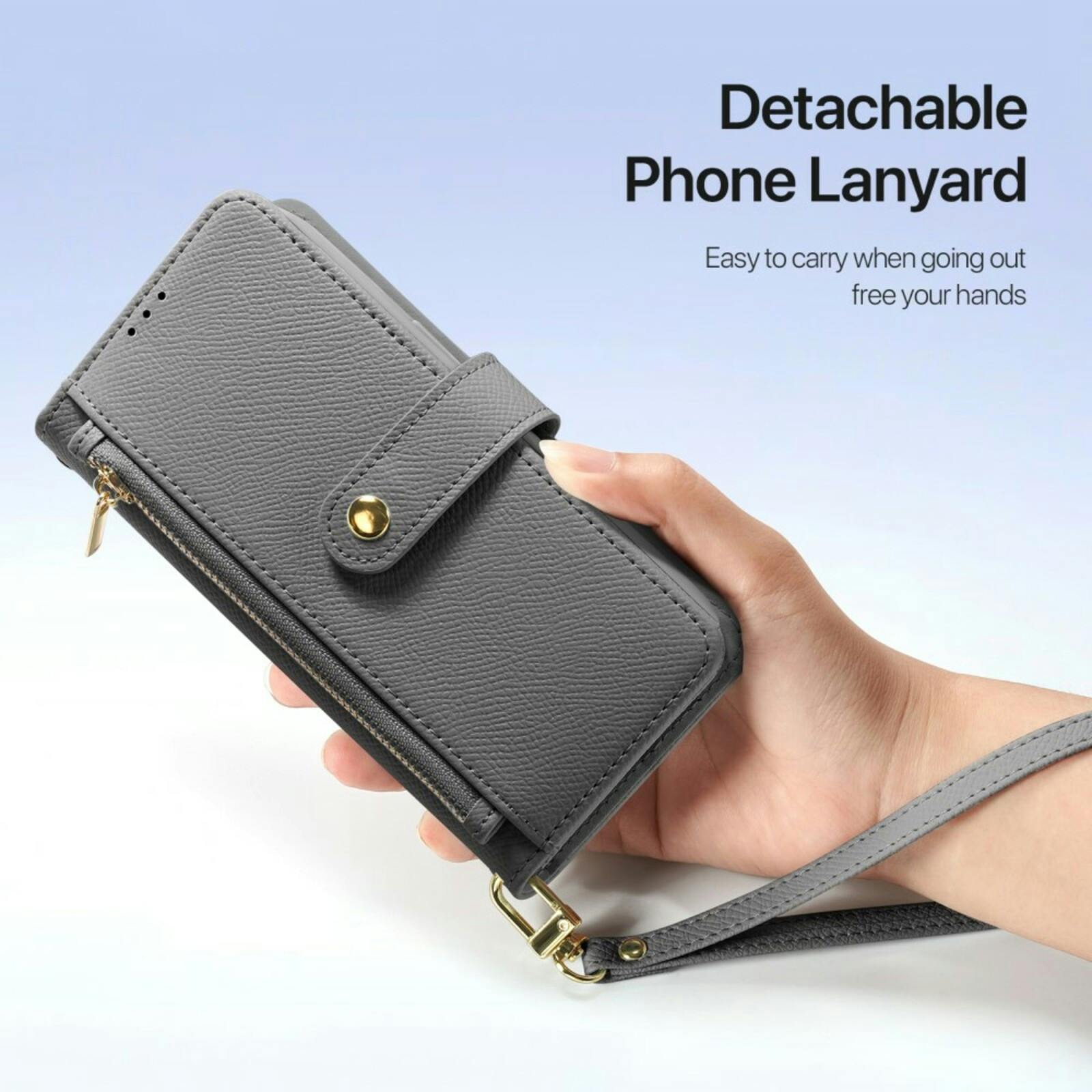 DUX DUCIS Apple iPhone 16 Premium 2-in-1 Bookcase met MagSafe Hoesje Grijs