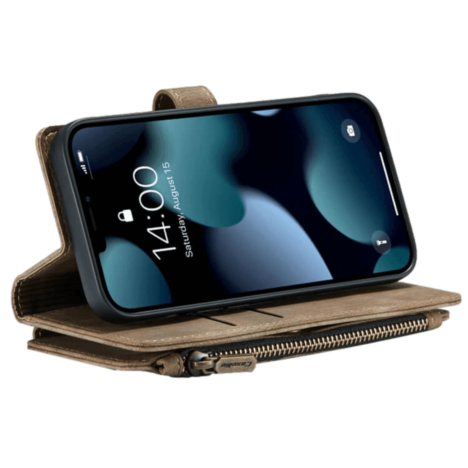 Caseme iPhone 13 Mini Portemonnee Hoesje Bruin