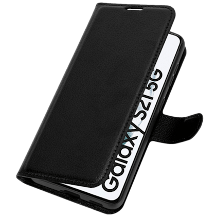 Mocaa Samsung Galaxy S21 Pasjes Portemonnee Hoesje Zwart