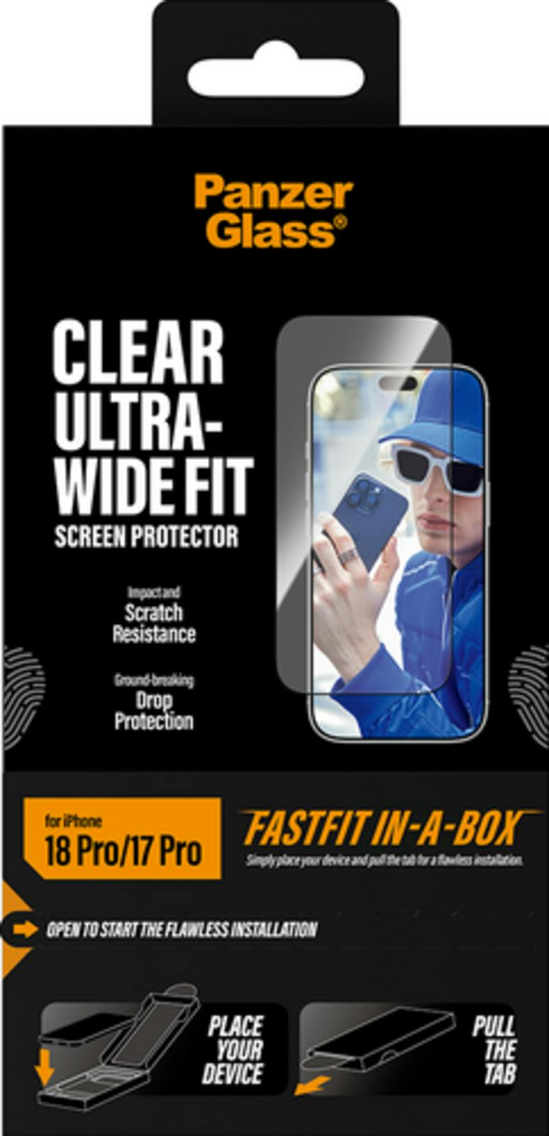 PanzerGlass iPhone 18 Pro Fastfit In-a-Box Screenprotector