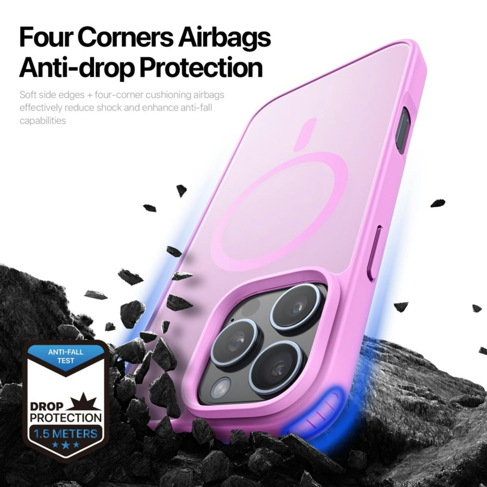 DUX DUCIS iPhone 16 Pro Mat MagSafe Hoesje Roze