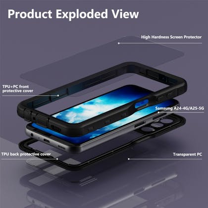 REDPEPPER Samsung Galaxy A25 Dot Pro Waterproof Hoesje Zwart