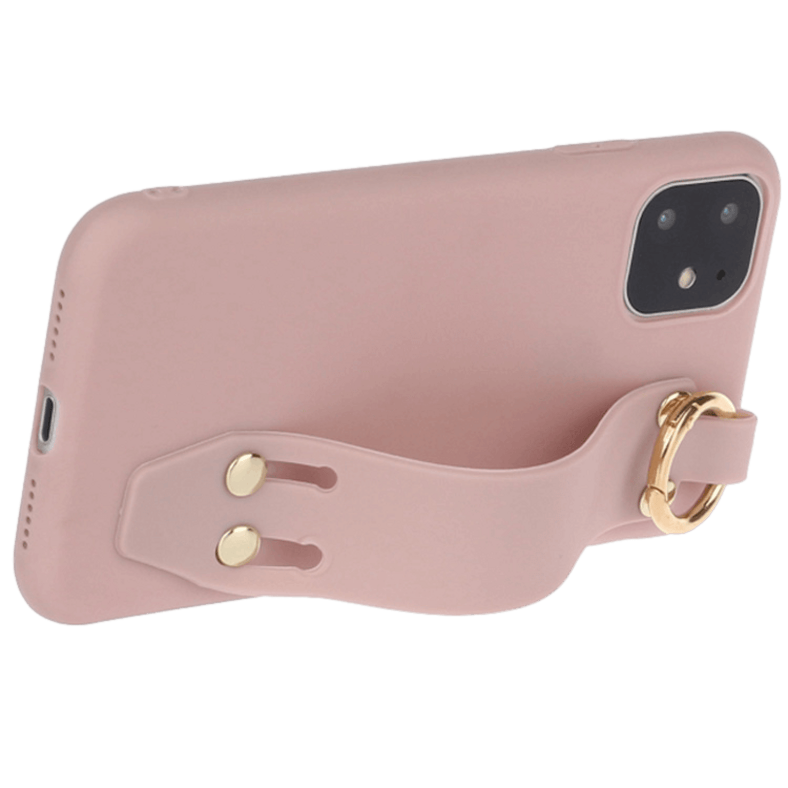 Comfycase iPhone 12 Mini Strap Holder Case Roze