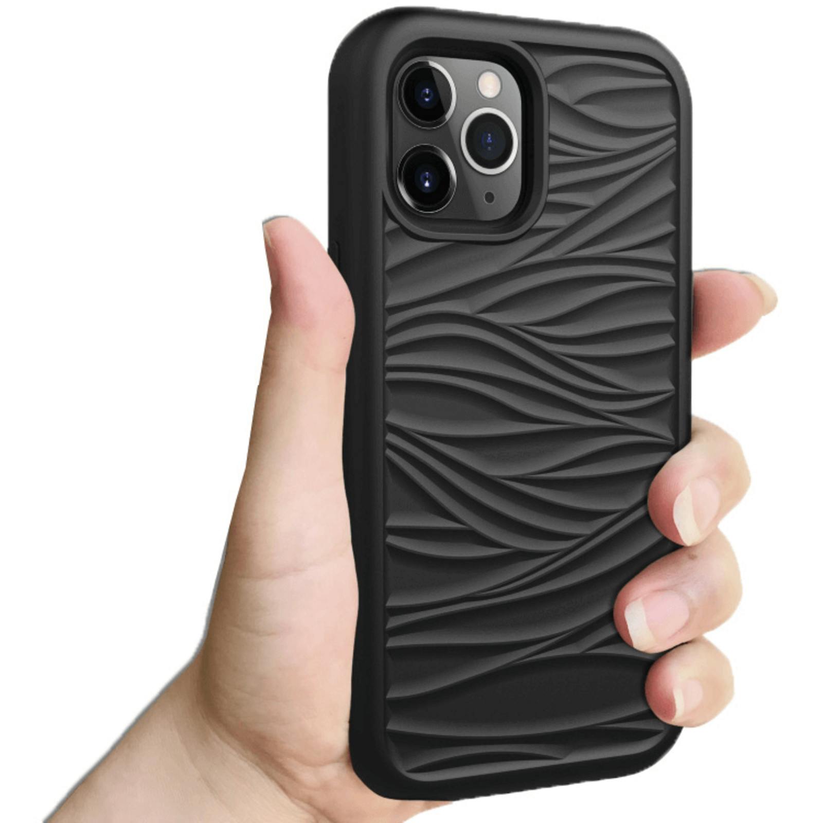 Mocaa iPhone 12 Pro Max Grip Full Body Hoesje Zwart