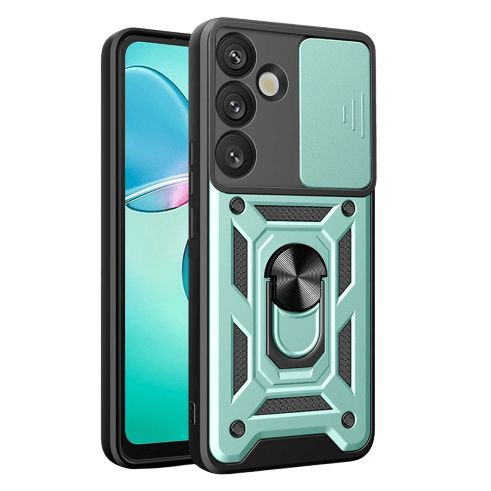 Amorus Samsung Galaxy S26 Plus Shield Case met Camera-schuif Groen