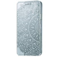Mocaa iPhone 12 (Pro) Designz Magnetic Mandala Wallet Case Grijs