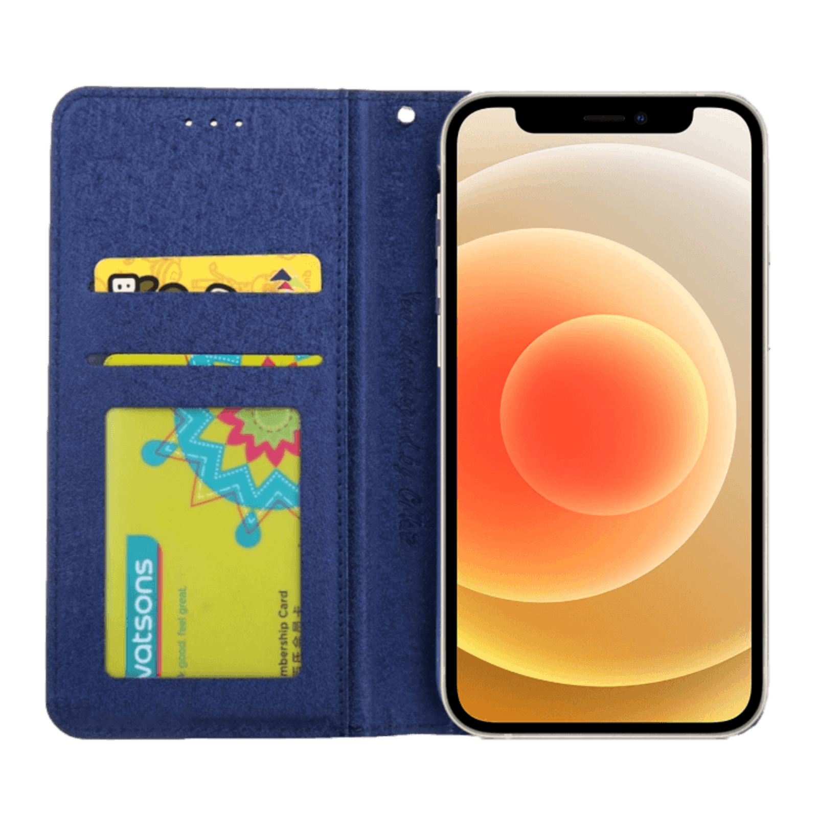 CMAI2 iPhone 12 Mini Silk Series Slank Bookcase Hoesje Blauw