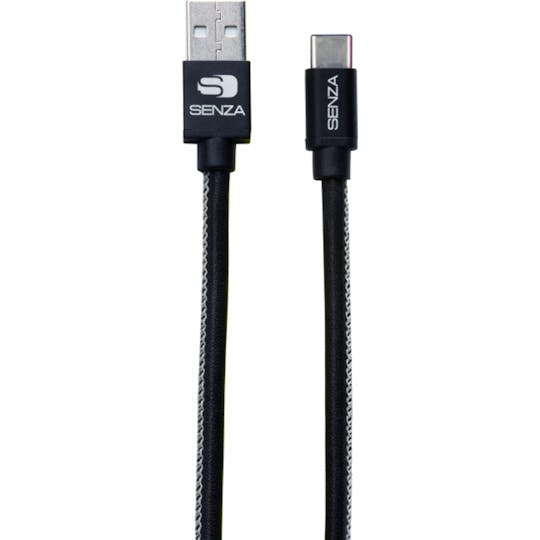 Senza Leren Oplaadkabel USB-C Zwart