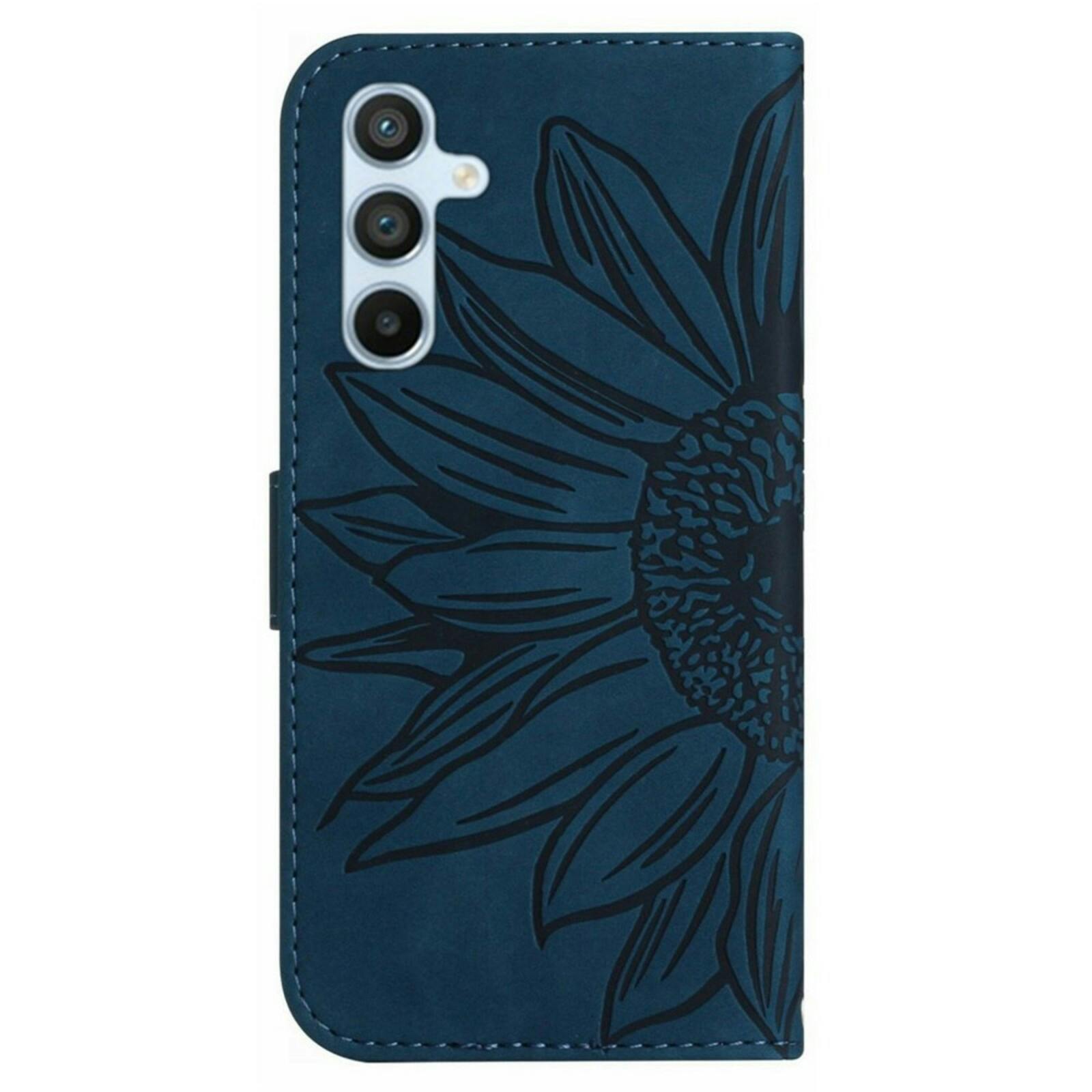 Mocaa Samsung Galaxy S24 FE Sunflower Bookcase met Koord Donkerrood