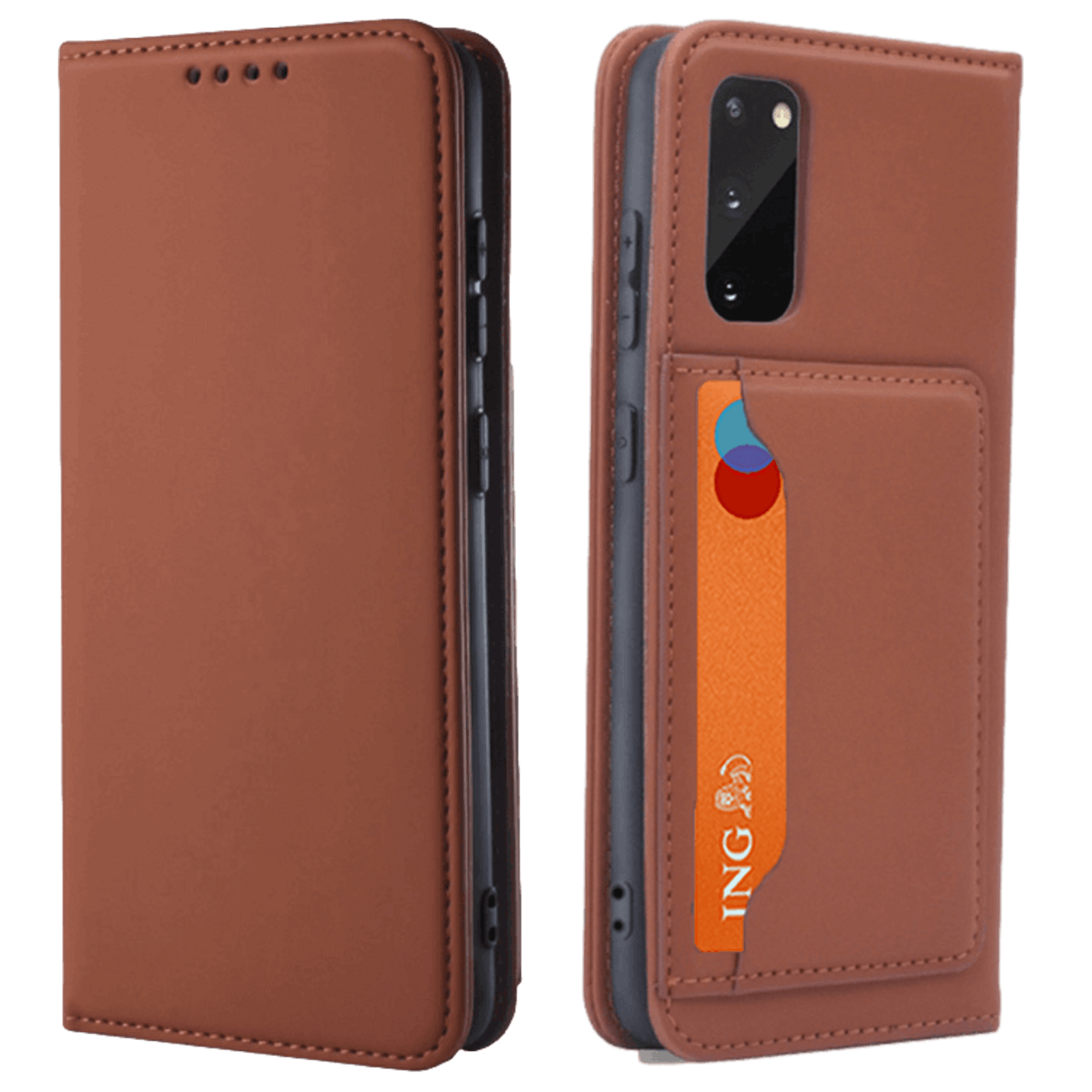 CaseBody Samsung Galaxy S20 Lux Bookcase Hoesje Bruin