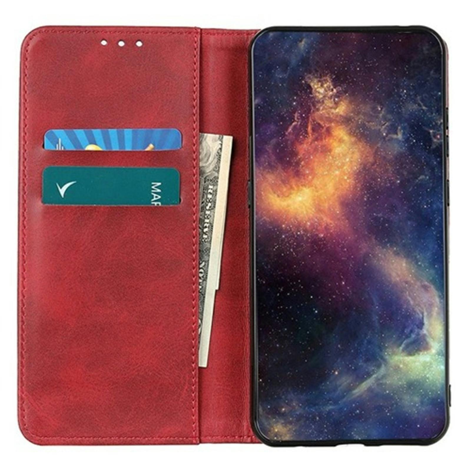 CaseBody Samsung Galaxy A56 Real Leather Wallet Hoesje Rood