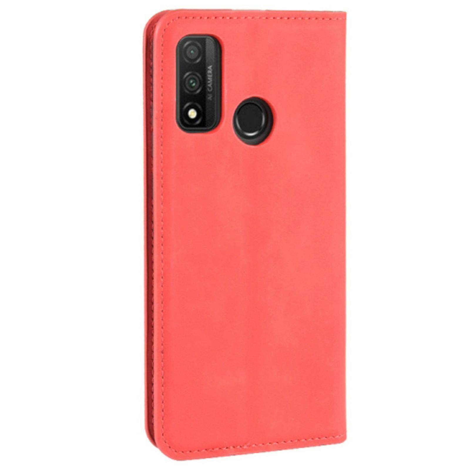 Mocaa Huawei P Smart 2020 Magnetisch Slim Fit Bookcase Hoesje Rood