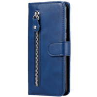 CaseBody Samsung Galaxy A52(s) Zipper Portemonnee Hoesje Blauw