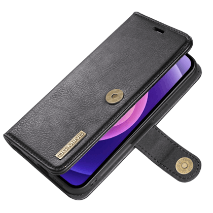 DG.MING iPhone 14 Lederen 2-in-1 Wallet en Hoesje Zwart
