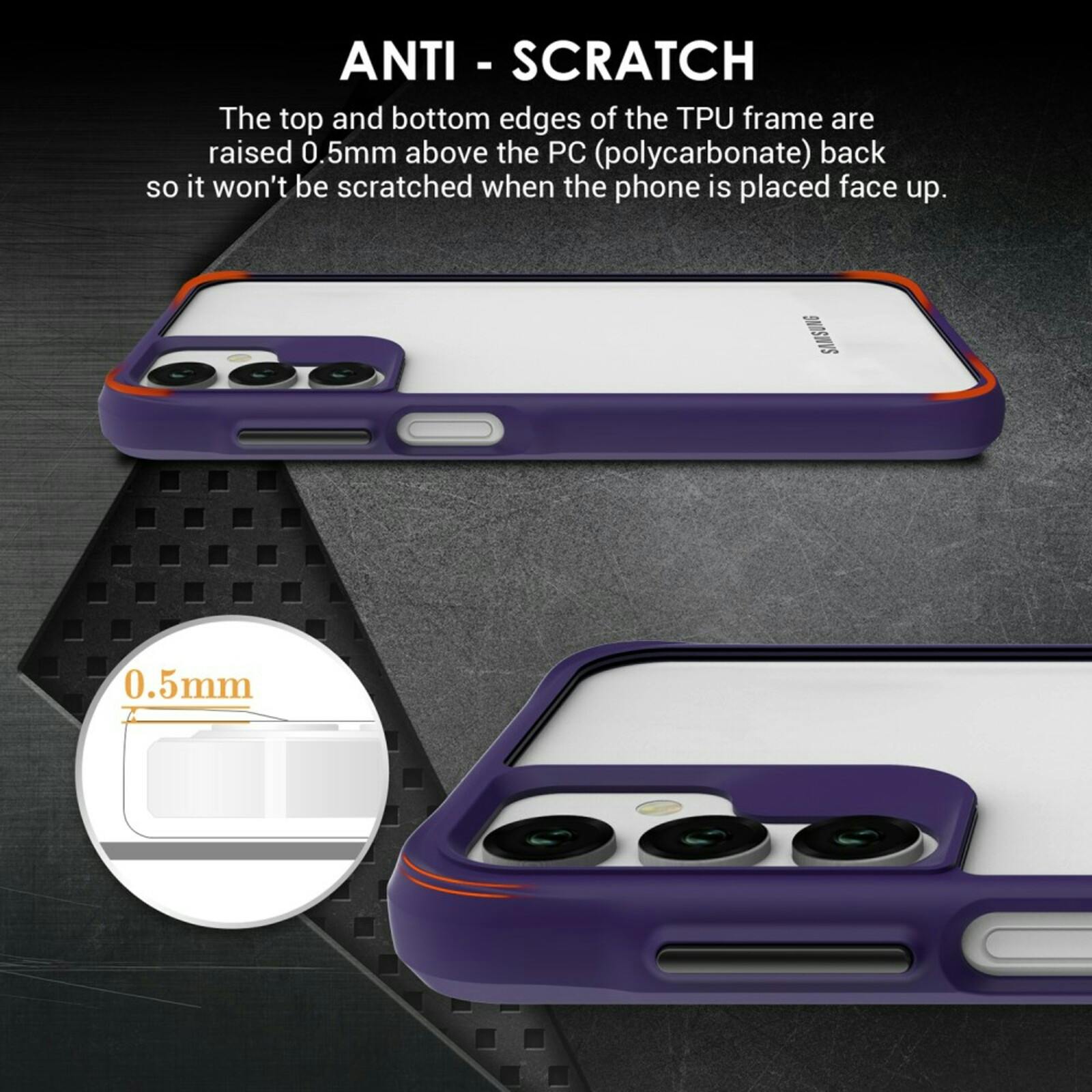 CaseBody Samsung A15 Combat X Beschermhoesje Paars