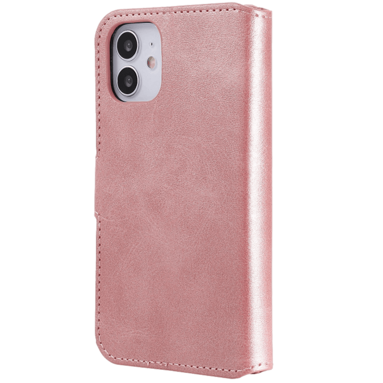 Mocaa iPhone 12 (Pro) Slim-Fit Boek Hoesje Roségoud