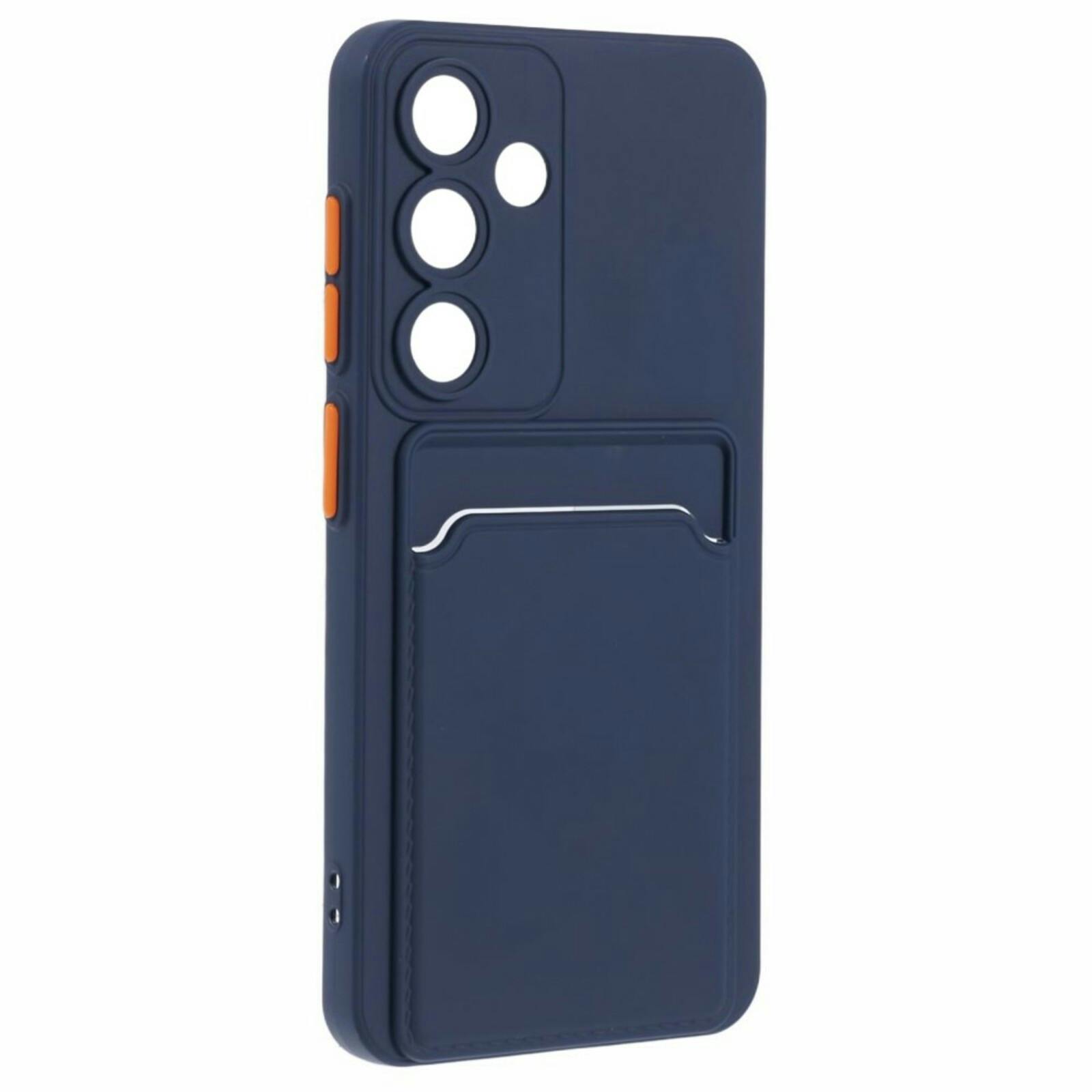 CaseBody Samsung A55 Telefoonhoesje met Kaarthouder Navy